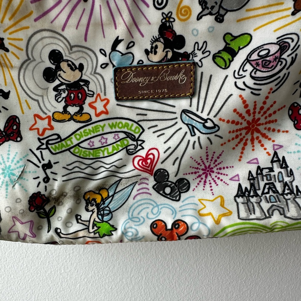 Dooney and Bourke Disney Parks White Sketch Character Cross Body Purse - Picture 9 of 16